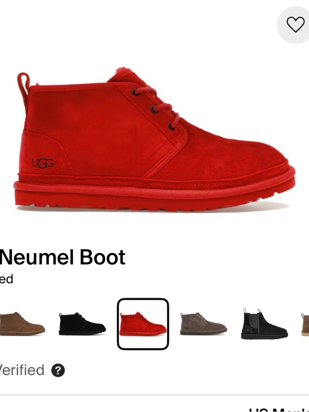 UGG Neumel Chukka Boot - Red